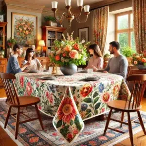 brown table cover