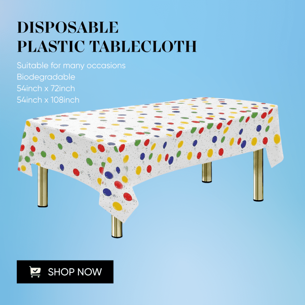 gold plastic tablecloth