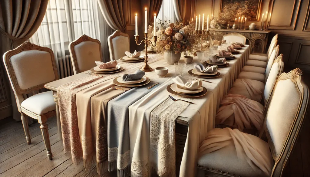brown tablecloths