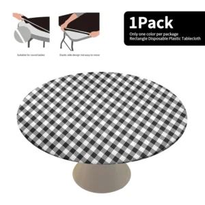 round cream table cloth