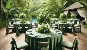 green tablecloths