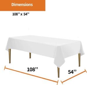 grey fabric tablecloth