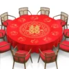 Round Party Weding Dining Table Covers Cloths