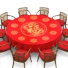 Round Plastic Tablecloth for Wedding Birthday Party Decor