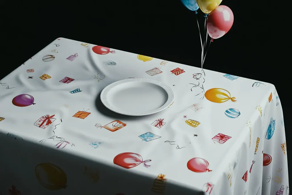 flannel backed vinyl tablecloth white
