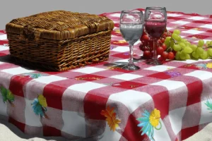 lavender plastic table cover
